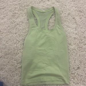 Green lululemon athletic tank top
